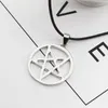 Pendant Necklaces Five-pointed Star Necklace Men's And Women's Anime Around Satan Logo Ring Black Deacon Alloy Jewelry Gift