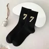 Multicolor Fashion 7-1977 Designer Hommes Chaussettes Femmes Hommes Haute Qualité Coton All-Match Classique Respirant Mélange Football Basketball Chaussettes