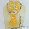 Kolczyki Naszyjnik Dubai Zestaw biżuterii mody 24K Gold Splated Flower Kształt Kolczyki Naszyjnik dla kobiet przyjęcie weselne Zestaw biżuterii hurtowej 230506