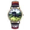 Wristwatches Horse Racing Steed Black Horses Fashion Casual Men Women Jewelry Canvas Cloth Strap Sport Analog Quartz WatchWristwatches