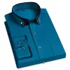 Koszulki męskie sukienki mody podwójny kołnierz męski klasyczny biznesowy biznes niewielki rozciąganie Social Smart Casual Shirt for Men Blue