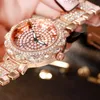 Wristwatches Gold Tricolor Quartz Watch Fashion Casual Set Steel Band Gypsophila Ladies Watches Rome Luxury Drop A3554