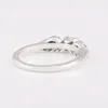 Cluster Rings Authentic 925 Sterling Silver Sparkling Angel Wing Fashion Ring For Women Gift DIY Jewelry