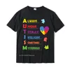 T-shirts pour hommes Acronyme et pièce de puzzle de sensibilisation à l'autisme T-shirt en coton imprimé sur les coupons de fête