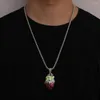 Pendant Necklaces Hip Hop Rock Red Heart For Men Chain Retro Personality Opening Luminous Necklace Gothic Jewelry