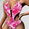 Diseñador de moda Nuevo traje de baño Traje de baño estampado de una pieza Bikini Sexy Correa grande Bikini Camiseta Tops