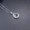 Necklace Earrings Set Funmode Classic Water Drop Green Cubic Zircon Earring Jewellery For Women Accessories Gifts FS152