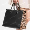 5A Borsa Onthego Borse da viaggio Borse firmate Borsa tote grande firmata Mommy Shopping 41 cm 35 cm 25 cm Borsa tote con logo in rilievo in vera pelle Borsa firmata da donna