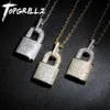 Anhänger Halsketten TOPGRILLZ Hip Hop Bling Lock Iced Out Kubikzirkon Halskette Für Männer Schmuck Charm 230506