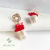 Boucles d'oreilles pendantes 10-12mm naturel baroque perle d'eau douce hypnotique mode bijoux Earbob accessoires culture mariage