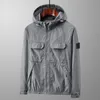 Summer New Sunscreen Clothing Men's Hooded Thin Jacket Outdoor Loose Jacket Waterproof Breathable Skin Clothing Multi pocket Coat