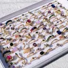 Band Rings 20Pcs Lot Trendy Colorful Crystal Zircon for Women Girls Mix Design Luxury Butterfly Snake Finger Ring Jewelry 230506