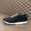 2023Scasual Men's Shoes Luxury Designer Sneaker äkta randig gummi yttersula läder spetsig löpare utomhus storlek38-45 mkjmiii000002