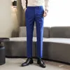 Men's Pants Men Dress Pants Solid Color Slim Fit Business Casual Office Wedding Formal Trousers High Quality Men Clothing Suit Pants 29-40 230506