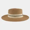 Brede rand hoeden 2023 Zomer damesschoter strandhoed vrouwelijk panama dame klassiek flat bowknot stroming sun dames fedora