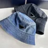 Cappellini da baseball Colore blu Crea vecchi berretti da baseball Donna Uomo Designer Cappelli da pescatore Denim Distressed Casquette Triangolo Berretto da baseball Uomo Street Hip Hop Berretti da cowboy