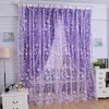 Rideau Style européen Tulle porte fenêtre drapé panneau pure écharpe cantonnières pour salon chambre cuisine rideaux modernes