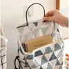 Storage Bags Wall Mounted Cotton Linen Fabric Bag For Bathroom Supplies Children's Toys Stationery