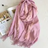 Foulards Réel Fourrure De Rex Garni Et Laine Cape Pashmina Écharpe Silencieux Femme Automne Hiver Châle