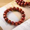 Strand Red Sandalwood Old Type Beads Wooden Buddha Bracelet Bucket Single Loop Stationery Jewelry Gifts