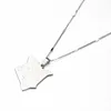 Pendant Necklaces Stainless Steel Trendy Map Of Kenya Kenyans Chain Jewelry