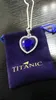 Collane con ciondolo Titanic Heart of Ocean Blue Love Forever Collana Velvet Bag 230506