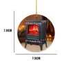 Décorations de Noël Tree Amosphère chauffage créatif réaliste décoration de pendentif en bois réaliste pour les décors de la maison Année 2023