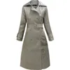 Trench-Coats Femme Qualité Automne Hiver Argent Manteau Pour Femmes Shinny Outwear Avec Ceinture Soirée Vêtements De Luxe À Double Boutonnage