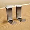 Hooks & Rails Stainless Steel 2PC Door Hook Kitchen Cabinet Clothes Hanger High Quality Towel Rack Hanging Holder Organizer Bathroom