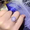 Bagues de cluster LeeChee Natural Opal Ring 8 10mm Coloré Gemstone Bijoux Blanc Pour Femmes Engagement Cadeau De Mariage Réel 925 Argent