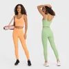 Actieve broek 2023 lente/zomer naakt yoga voor vrouwen geen onhandige lijn hoge taille heup lift rekbare fitnessoefening 9/10 broek