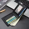 Wallets 2023 Vintage Men Small Money Purses Leather Design Dollar Price Thin Zipper Wallet Card Holder