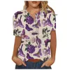 Chemisiers pour femmes T-shirts Chemises pour femmes Street Fashion Womens Tops à manches courtes Dressy Summer Casual Graphic Floral Imprimé Trendy