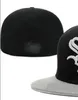 Gotowy magazyn hurtowy wysokiej jakości męskiej drużyny sportowej Chicago Caps Sox Flat Brim on Field Hats Pełny zamknięty rozmiar 7- Rozmiar 8 Dopasowane baseball Gorra Casquette A0