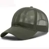 Ball Caps HT3126 Baseball Cap Men Women Summer Sun Hat Adjustable Solid Plain Snapback Unisex Breathable Trucker Mesh