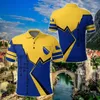Mens Polos Bosnia Flaggrock med anpassade poloshirts Summer Casual Streetwear Mens Fashion Loose Jersey Plus Size