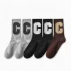 Multicolore Mode C Lettre Designer Hommes Chaussettes Femmes Hommes Haute Qualité Coton All-match Classique Respirant Mélange Football Basketball Chaussettes