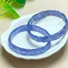 Bangle Natural Tanzanite Bracelet Women Healing Gemstone Crystal Strand Bangles Lovers Girlfriend Jewelry Gift 1PC 7x8mm