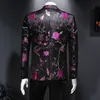 Ternos masculinos Blazers vintage Luxo Jacquard Blazers Men Flower Slim Fit Blazer Jacket Hommes Clube de casamento Vestidos de festa Cantores Cantores 230506