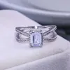 Bijoux de conception à la mode Square Cut CZ Diamond Moissanite Ring Engagement