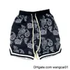 wangcai01 mäns shorts harajuku män shorts bandana mönster snörning elastisk midja man casual strand shorts mode hip hop mäns märke korta byxa bottnar