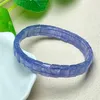 Bangle Natural Tanzanite Bracelet Women Healing Gemstone Crystal Strand Bangles Lovers Girlfriend Jewelry Gift 1PC 7x8mm