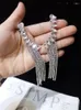 Dangle Earrings Long Tassel For Round Face Was Thin Atmosphere Personality Fashion Temperament Net Red Cold Wind Dress