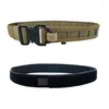 Supporto per la vita Cintura tattica da 1,75 pollici Cintura militare Multicam Molle Battle Combat Gear Caccia Tiro a sgancio rapido a doppio strato