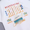 T-shirts pour hommes 23SS Classic Letter Print Rhude T Shirt Hommes Femmes EU Taille 100% coton Rhude Top Tees High Street Summer Hippie Clothes