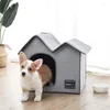 Cat Beds Double Roof Dog House Room Bed Luxury Pet Crates For Dogs Portable Folding Kennel Pets Indoor Outdoor High-end Winter