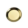 Storage Bottles Nordic Ins Round Wind Stainless Steel Gold Tray Rose Necklace Ring Jewelry Furniture Decoration Dish