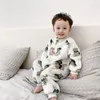 Pajamas Spring Autumn and Winter Children s Flannel Thicken Boys Girls Home Clothes Fleece Sleepers 230506