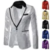 Abiti da uomo Blazer Blazer da uomo alla moda Casual Slim Fitness Formale Abito da ufficio con un bottone Blazer Cappotto Top Paillettes Giacca da completo Masculino Blazer Uomo 230506