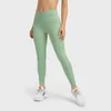 Pantalon actif Crossover Taille haute Plain Yoga Leggings Butter Soft Side Pocket Gym Workout Sports 25 '' Squat Proof